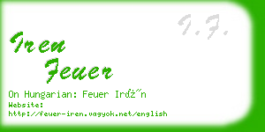 iren feuer business card